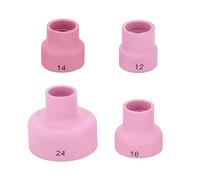 Ensemble de Coupelles TIG en Céramique, 12# 14# 16# 24#, Rose, Trou Central 2,4mm, Haute Température, 4 Pièces, pour Pistolets WP9 20 25 17 18 26