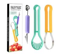Ensemble de coupeurs pour sculpter des fruits, outils de coupe de fruits - Éplucheur de fruits en acier inoxydable | 3 outils de sculpture de pastèque, kit de palette de sculpteur de fruits en ac