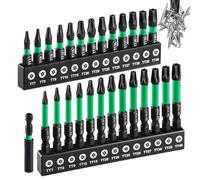 Ensemble de couple, kit de forage à tournevis, 76x0,71 pouces de sécurité ergonomique, bits torx pour plomberie, travail métallique, automobile, jardinage, industriel, travail du bois, électricien et
