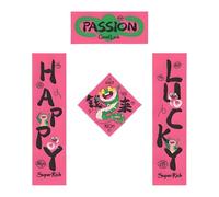 Ensemble de couples de l'année du serpent, couples du Nouvel An chinois,Dessins animés chinois du Nouvel An 2025 | Accueil Autocollants muraux saisonniers Poésie Porte Décalque Festival Ornement pour