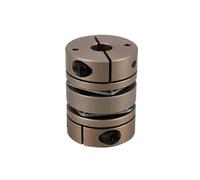 Ensemble de coupleurs d'accouplement à mâchoire en L, accouplements en L en alliage d'aluminium D34L45 connecteur élastique à double diaphragme D34mm L45mm(10x12.7)