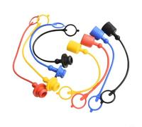 Ensemble de coupleurs rapides hydrauliques avec 4 mâles et femelles - Housses anti-poussière en caoutchouc PVC pour PARKER6600 AEROQUIP5600 Hansen HA15000 - Jaune, rouge, bleu, noir 1/4 3/8 1/2 (1/2)