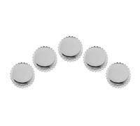 Ensemble de couronnes pour montre mécanique à quartz en acier, outil de réparation et d’entretien de montres de 5 pièces, avec des couronnes mixtes dorées et argentées, pour (Trou plat de 7 mm)
