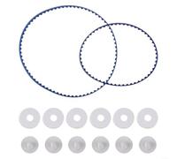 Ensemble de courroie de rechange en polyuréthane 9-100-1017 pour aspirateur de piscine automatique BlackMax 360 380 avec courroies d'entraînement et vis de roue en plastique