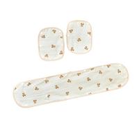 Ensemble de coussinets pour guidon et épaules pour poussettes - Rembourrage en coton - Tissu doux et respirant confortable et sécurisé