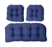 Ensemble de Coussins de Chaise de Jardin - Coussins d'assise et de Dossier d'extérieur imperméables 3 pièces pour Meubles en rotin, balançoire et Banc de terrasse - Coussins de Remplacement