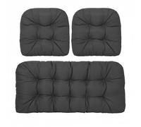 Ensemble de Coussins de Chaise de Jardin - Coussins d'assise et de Dossier d'extérieur imperméables 3 pièces pour Meubles en rotin, balançoire et Banc de terrasse - Coussins de Remplacement