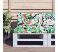 Ensemble de Coussins en Palette Oreiller Patio Jardin Extérieur Tissu vidaXL