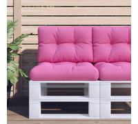 Lot de 2 Coussins de Palette, Coussins de Siège de Salon, Coussins de Canapé de Jardin, Coussins de Chaise Extérieur, Rose Tissu
