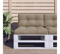 Vidaxl Coussins De Palette Lot De 2 Taupe Tissu