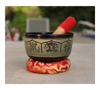 Ensemble de coussins et de maillets pour bol chantant tib tain de m ditation DharmaObjects, 8 symboles porte-bonheur (12,7 cm, 8 symboles porte-b