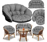 Ensemble de coussins pour meubles de jardin Deux chaises 122X40 Canapé 190X40