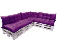 Ensemble de coussins pour meubles en palettes 7 pcs 120x60 coussin d'assise / coussin de dossier 120x40cm | ensemble de coussins en palettes pour l'extérieur | coussin de palettes pour balançoire viol