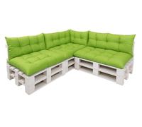 Ensemble de coussins pour palettes de 7 pièces, un ensemble d'oreillers pour meubles de jardin, coussins de sol, coussins pour palettes 120 x 60 x 3 siège+3 dossiers 120 x 40 cm + 1 x 60 x 40 cm