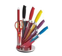 Ensemble de couteaux 7 pièces avec bloc Multicouleur Royalty Line RLCOL8W Royalty Line