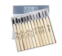 Ensemble De Couteaux À Découper Le Bois,Tampons En Bois Doux/Caoutchouc,Ensemble D'outils Gravés,Fournitures D'art,12 Pièces