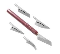 Ensemble De Couteaux De Bricolage-Kit D'outils De Modélisation De Scie À Main Modèle-modèle À Main Coupe De Finition Fine Avec 4 Couteaux Artisanaux Pour Le Bois, Le Pvc Et L'os