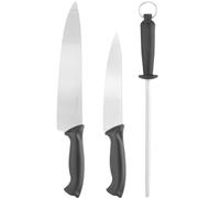 Ensemble de couteaux de chef de 18 et 24 cm avec affûteur