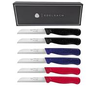 Ensemble de couteaux de cuisine Edelbach Solingen 6x | Lot de 6 couteaux Made in Germany, couteau passe-partout, trancheur à fruits et légumes, très tranchant | Trancheuse inox