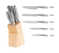 Ensemble de couteaux de cuisine Teesa Balanced 5 en 1 en acier inoxydable