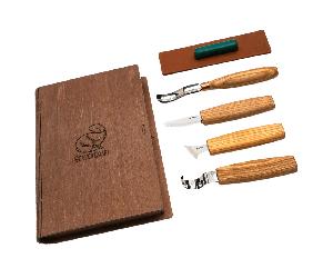 Ensemble de couteaux de sculpture Beavercraft Sloyd dans un coffret-cadeau livre S19