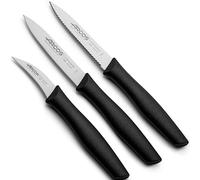Ensemble de couteaux d'office lisses, incurvés et dentelés NOVA - 3 pièces.