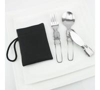 Ensemble De Couteaux Et Fourchettes Pliables En Acier Inoxydable, Pour Pique-Nique, Camping, Vaisselle De Table, Fournitures De Cuisine De Camp