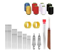 Ensemble de couture compact inclus 5 types d ' aiguilles et accessible, parfait pour les voyages et la maison, outil d ' enfilage pour adultes, ensemble de couture à la main pour adultes