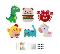 Ensemble de couture en tissu non tissé coloré pour projet complet de fabrication de sacs pour développer la motricité fine