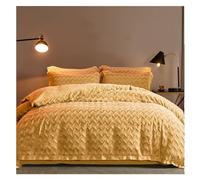 Ensemble de Couvercle de Couette à Flanelle au Lait, Couverture de Couette Douce à 4 pièces, Couvre de Couette en Flanelle de Confort de Luxe avec Collection de literie de taie d'oreiller, Vert