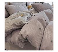 Ensemble de Couvercle de Couette, Coton Coton en Coton en Trois Dimensions Fleurs coupées Petites Couches de Couette de Luxe, Jeu de literie de 4 pièces (Couleur: Gris, Taille: 2,0 m de lit