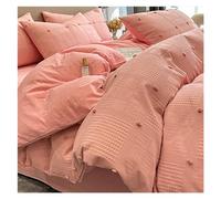 Ensemble de Couvercle de Couette Ensemble de Couvercle de Couette, Coton Coton Coton en Trois Dimensions Fleurs coupées Petites Couvre-Couette de Luxe, 4 pièces en Jeu de Couette (Couleur: Rose,