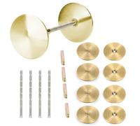 Ensemble de couvercles pour trous de poignée, bouchon de porte rond - Couvercle décoratif remplisseur de trou métallique en plaque - Réparation de trou de poignée de porte et de trou de serrure pour