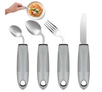 Ensemble De Couverts Adaptés,4 Pièces Set De Couverts Parkinson,Parkinson Couverts Adaptatifs,Ensemble Couverts Pour Parkinson Pour Rhumatismes Personnes Handicapées,Gauchers
