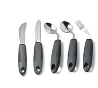 Ensemble de Couverts Adaptés, 5 Pièces Set de Couverts Parkinson, Couverts Adaptatifs pour Tremblements et Arthrite, Set d'Ustensiles Ergonomiques pour Seniors Handicap Cadeau Pratique