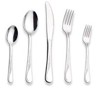Ensemble de couverts - BERGLANDER - 30 pièces - Acier inoxydable - Service pour 6 personnes - Argenté