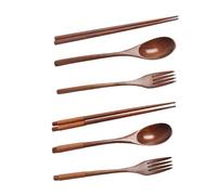 Ensemble de Couverts, Cuillère Fourchette et Baguettes | Set Léger Résistant à Chaleur, Surface Lisse Polie, Style Simple pour Garçon Fille, Restaurant, Camping et Repas à Emporter