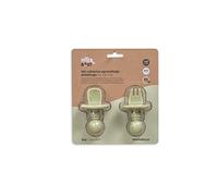 Ensemble de couverts d'apprentissage anti-étouffement pour bébé en silicone vert