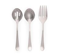 Ensemble de couverts de service 3 pièces Salter - Dalton, Acier inoxydable 18/10, Cuillère perforée, Cuillère pleine, Fourchette à servir, Salade, Passe au lave-vaisselle, 24 cm, Finition miroir