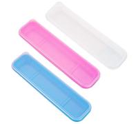 Ensemble de couverts de voyage 3 pièces avec baguettes - Organiseur d'ustensiles compact de 20,3 cm avec couvercle, cuillère/fourchette/porte-couverts portable pour camping, bureau, boîte à déjeuner