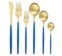 Ensemble de couverts en argenterie, 36 pièces, ensemble acier inoxydable mat, vaisselle, fourchette à dessert, cuillère, d'argenterie, cuisine, argentées