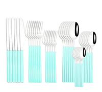 Ensemble de couverts en argenterie, 36 pièces, ensemble vaisselle, miroir, acier inoxydable, couteau, fourchette à dessert, cuillère, cuisine occidentaux, rose