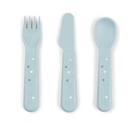 Done by deer Set de couverts Happy Dots foodie 3 pièces Bleu