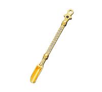 Ensemble de couverts modernes avec mini cuillères multicolores en métal - Mini cuillère, pelle, cuillères, pendentif et porte-clés (A, 8, 2 x 0, 9 cm)