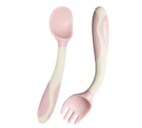 Ensemble De Couverts Pour Bébé - Cuillère Et Fourchette De Sevrage,Set Manger Ergonomique Premiers Repas Garçons Filles Sevrage Nourriture Solide Garderie