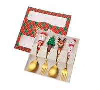 Ensemble De Couverts Sur Le Thème Noël 410 Accessoires En Acier Sans Acier Sans Gaine Pour Diverses Occasions Manger Des Couverts Noël