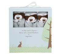 Ensemble de couverture Angel Dear Pair et un ensemble de couverture de rechange 3 pièces Gris Bleu Raton laveur