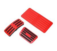 Ensemble de Couverture de pédale de Frein d'alliage en Alliage en Aluminium sans Glissement pour Transmission Automatique de la Chanson BYD avec accélérateur et pédales de Repos (Rouge)