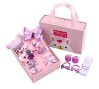 Ensemble de couvre-chefs pour enfants avec étoiles pailletées, chouchous à pompons, bandeau à cheveux, nœud et épingle à cheveux