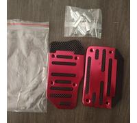 Ensemble de couvre-pédales antidérapants en aluminium pour transmission manuelle, voitures, SUV et VTT avec finition rouge, argent ou noir pour améliorer l'adhérence et la sécurité de conduite par
